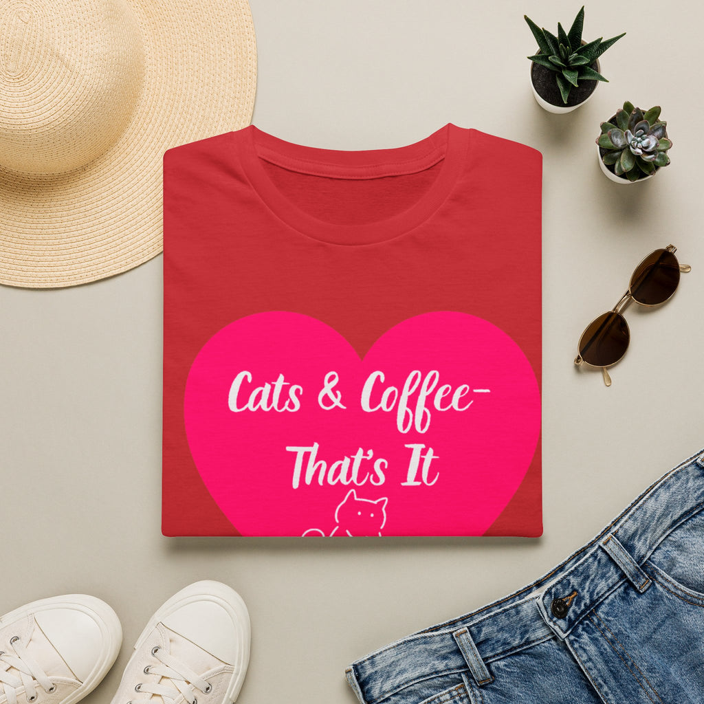 Cats & Coffee That's It T-Shirt | Funny Cat Mom Gift | Cat Lover Tee