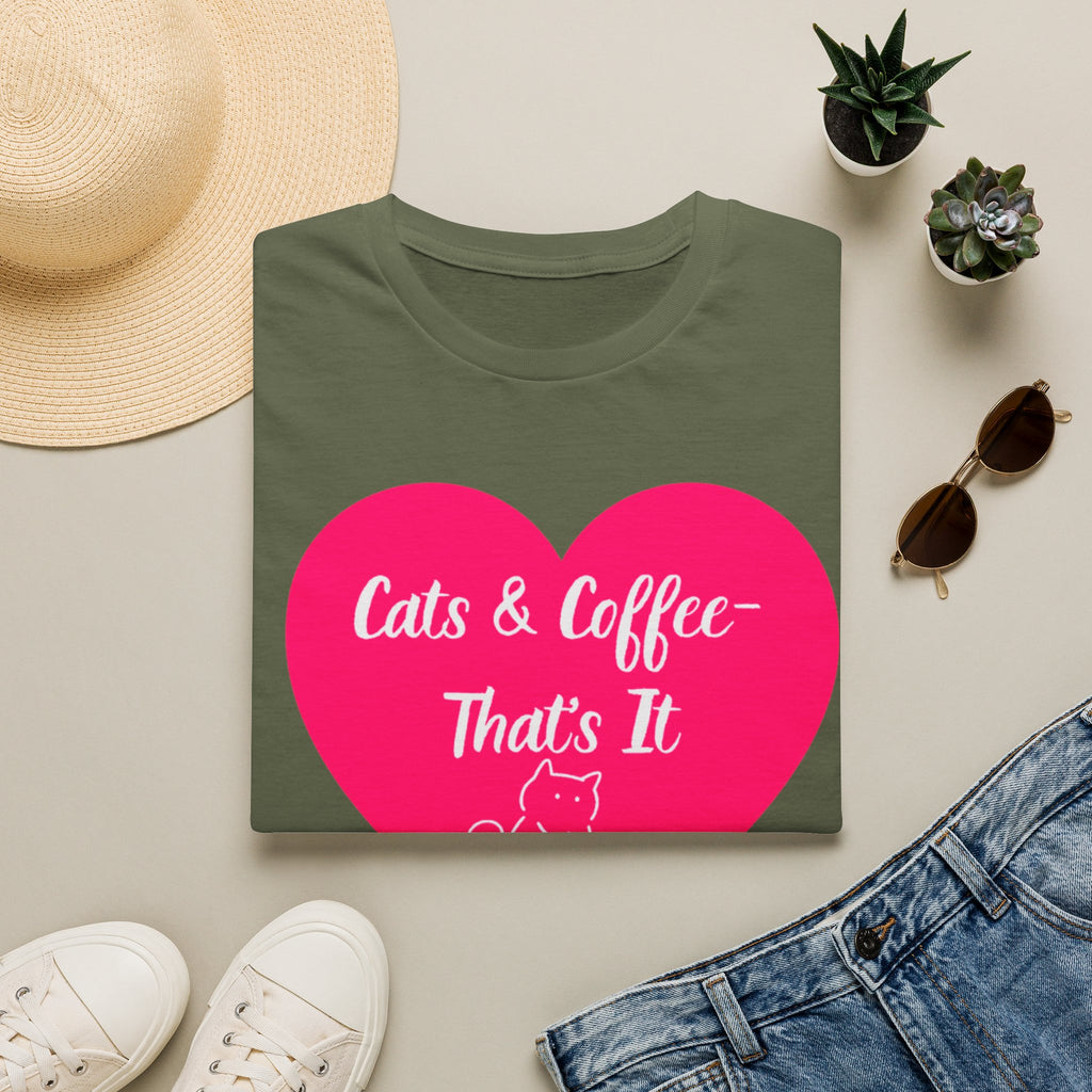 Cats & Coffee That's It T-Shirt | Funny Cat Mom Gift | Cat Lover Tee