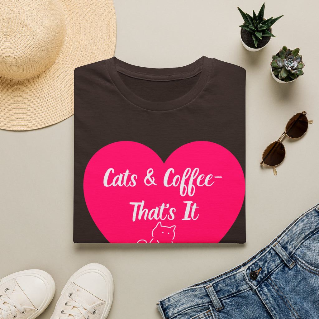 Cats & Coffee That's It T-Shirt | Funny Cat Mom Gift | Cat Lover Tee